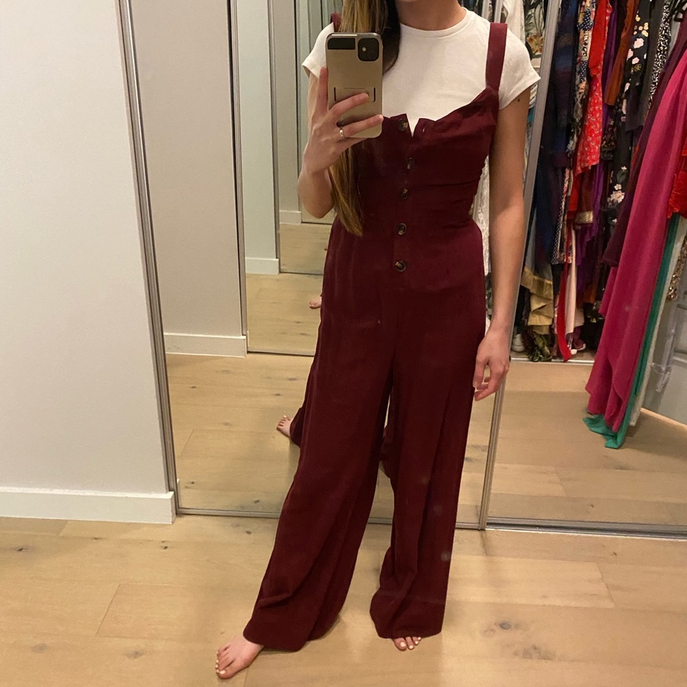 Maroon jumpsuit